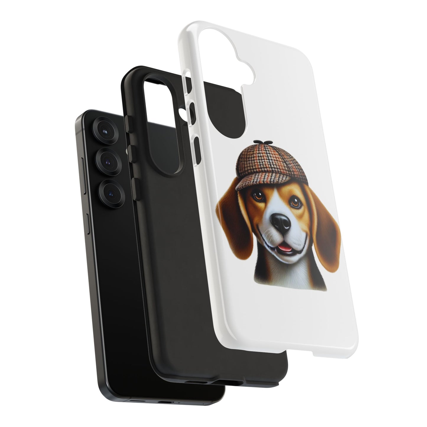 Beagle Wearing a Deerstalker Hat - Tough Phone Case
