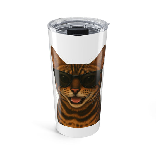 Bengal Cat Wearing Sunglasses - 20oz Tumbler