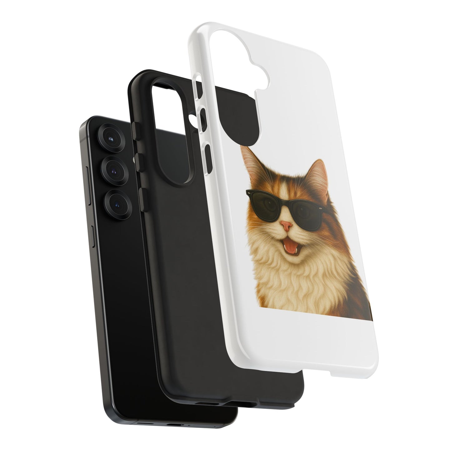 Calico Cat Wearing Sunglasses - Tough Phone Case