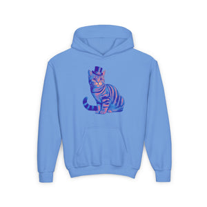 Tabby Wearing Top Hat (Multi Color Image) - Youth Hoodie - Too Cute Pets