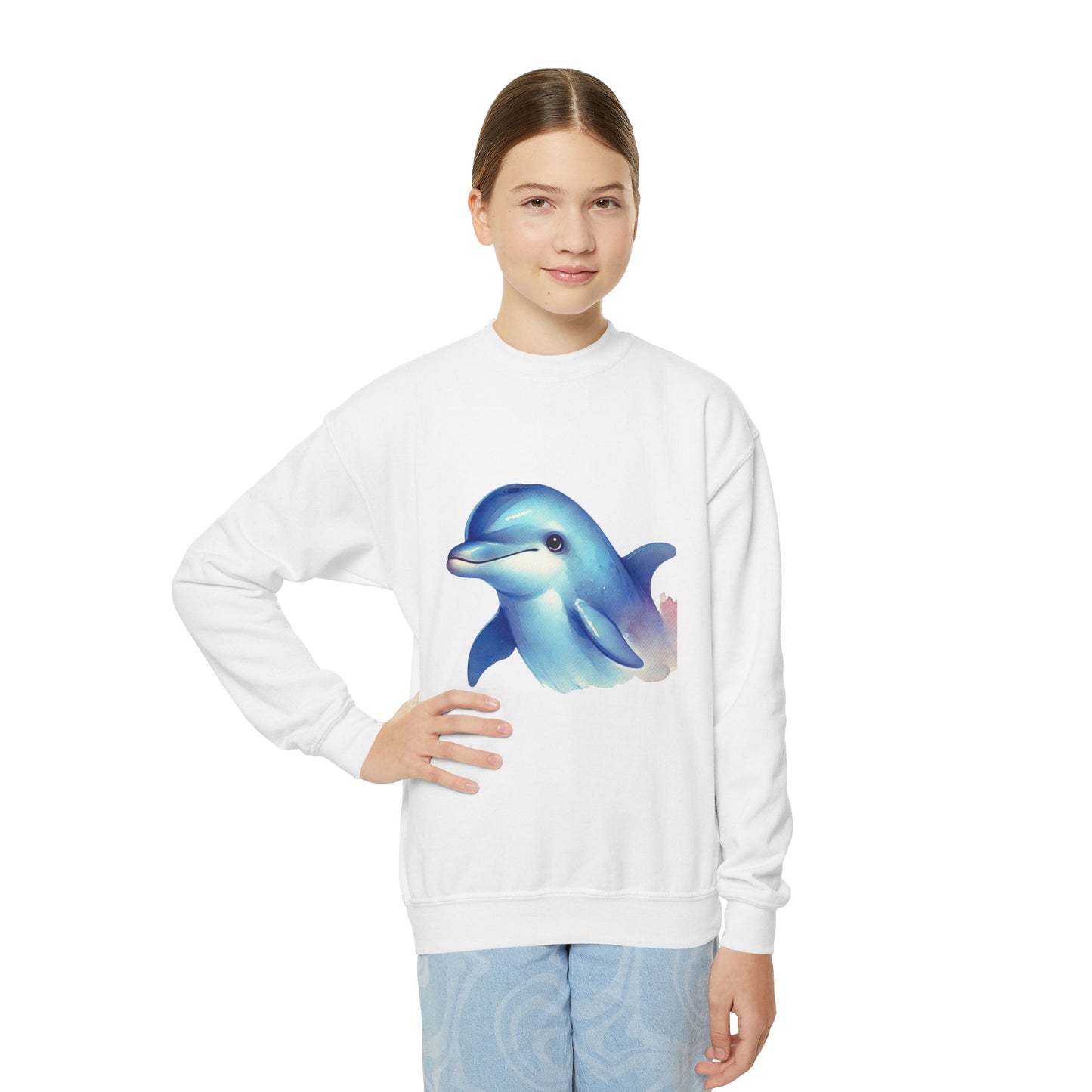 BayStar The Dolphin Youth Crewneck Sweatshirt - Comfy and Cute Style for Kids