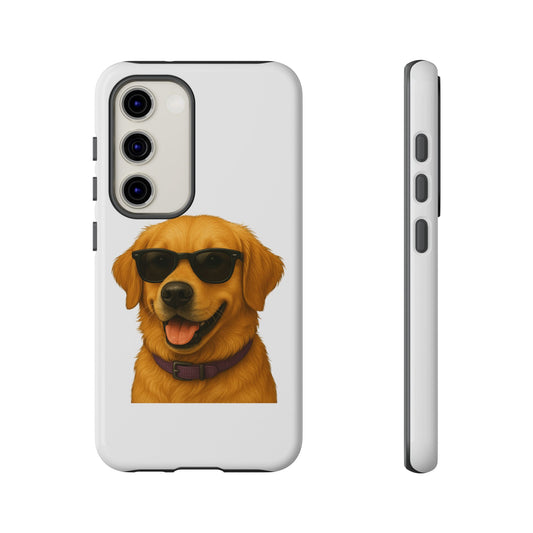 Golden Retriever Wearing Sunglasses - Tough Phone Case