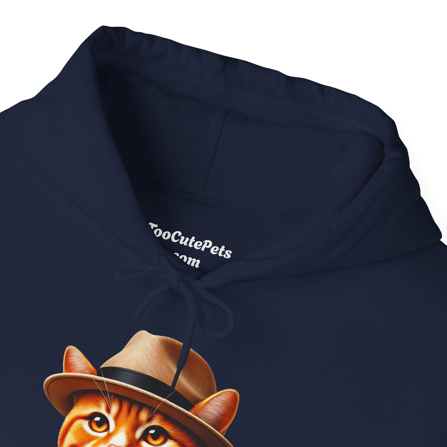 Tabby Cat in Fedora & Suit – Adult Unisex Hoodie