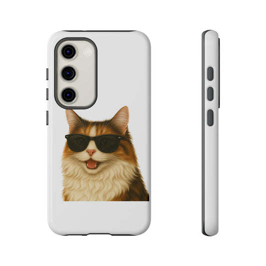 Calico Cat Wearing Sunglasses - Tough Phone Case