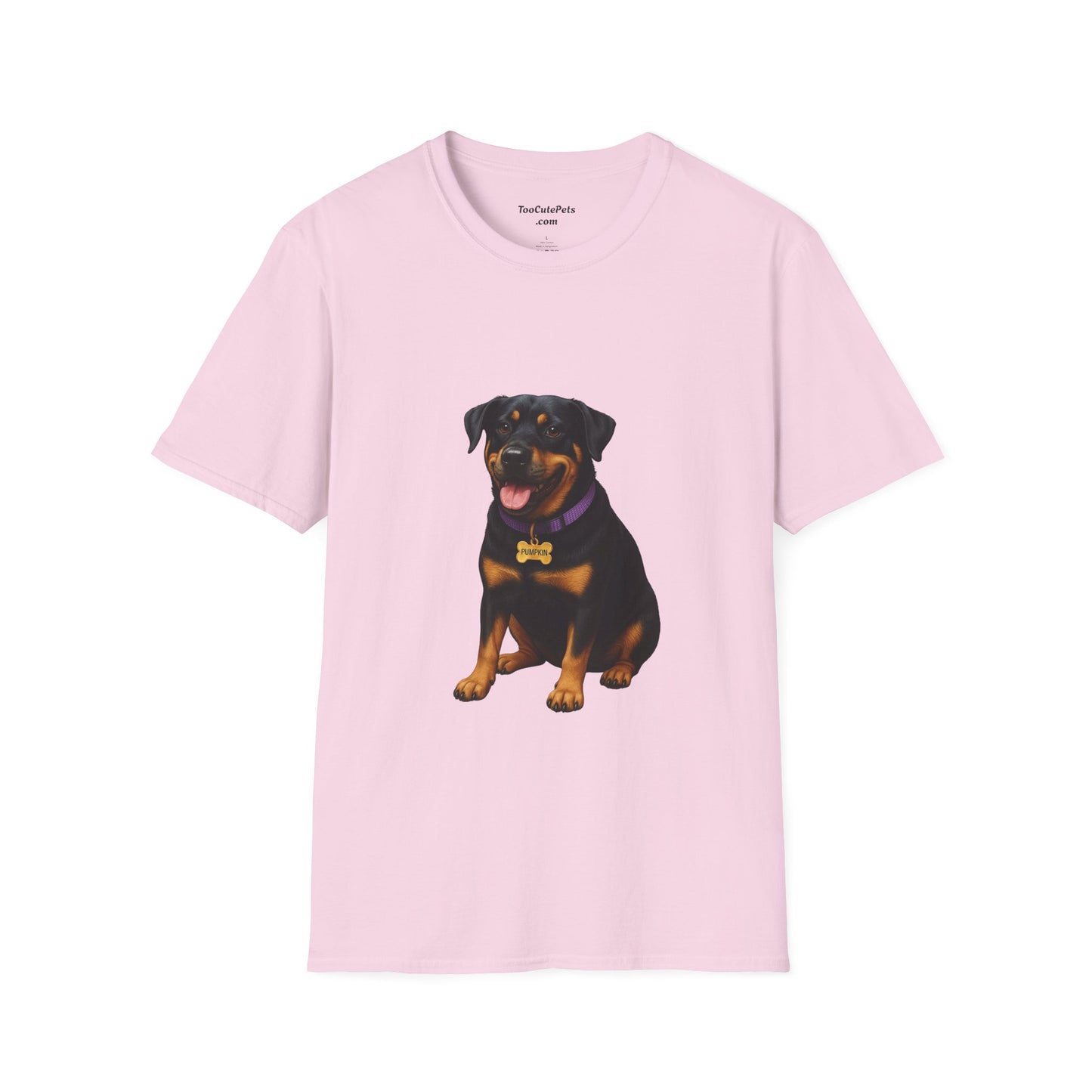 Dog Lover Unisex T-Shirt featuring Lab and Rottweiler Mix 'Pumpkin' by Too Cute Pets