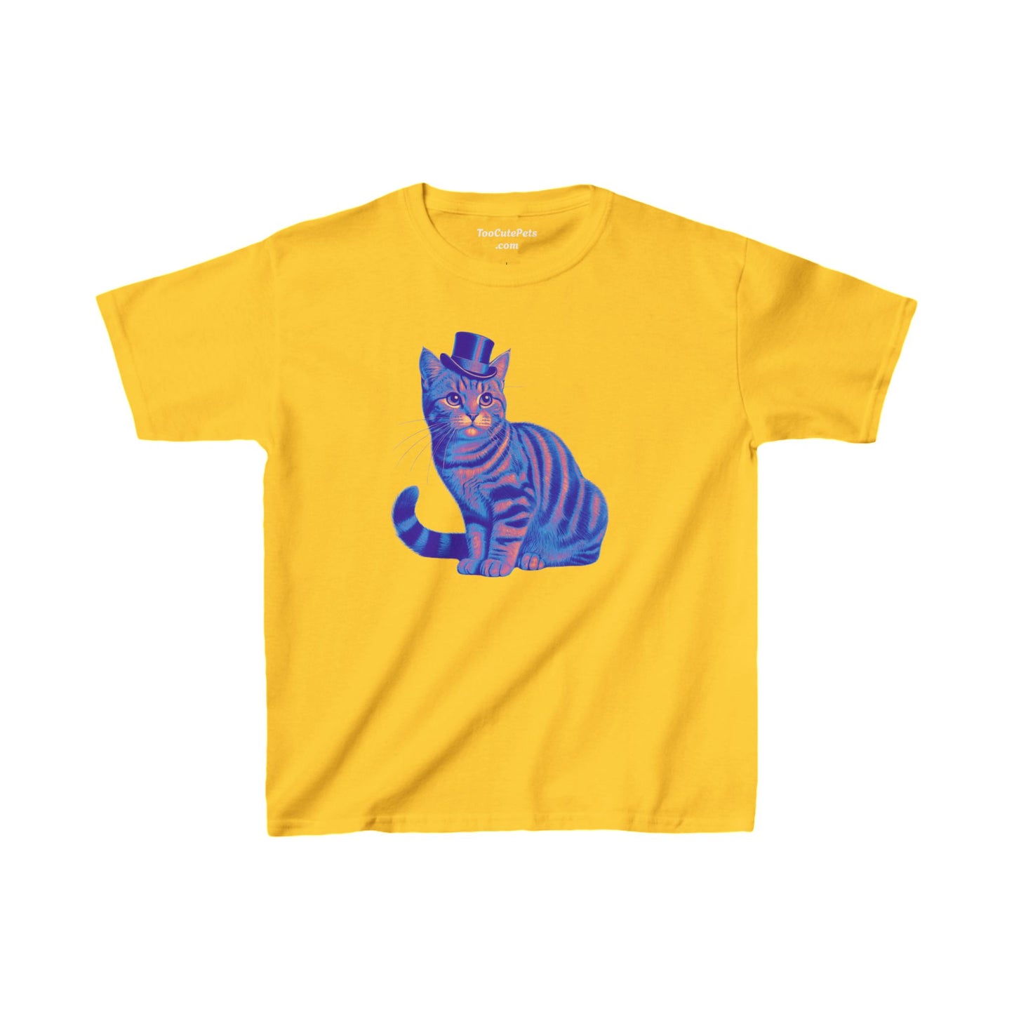 Tabby Wearing Top Hat Youth T-Shirt(Multi Color Image) - Too Cute Pets