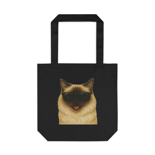Ragdoll Cat Wearing Sunglasses Cotton Tote Bag