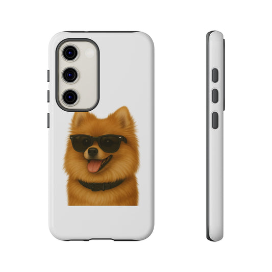 Pomeranian Wearing Sunglasses - Tough Phone Case