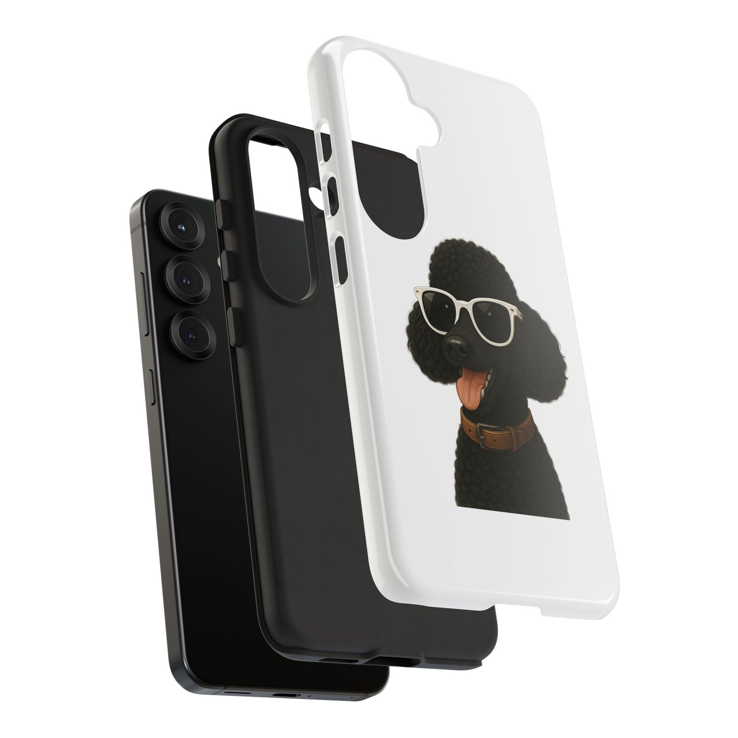 Black Poodle Wearing Sunglasses - Tough Phone Case