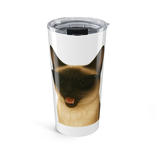 Siamese Cat Wearing Sunglasses - 20oz Tumbler