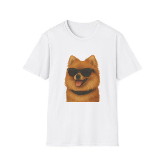 Pomeranian Wearing Sunglasses - Adult T-Shirt
