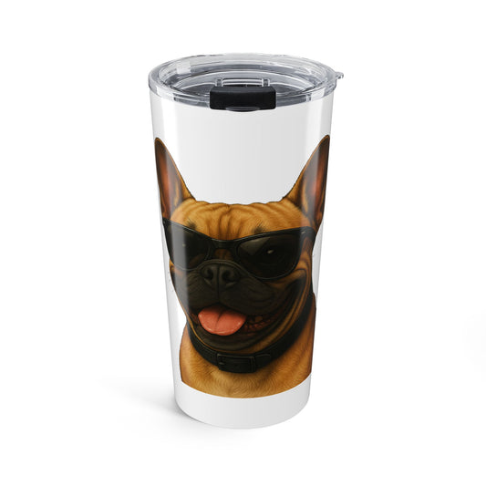French Bulldog Wearing Sunglasses - 20oz Tumbler