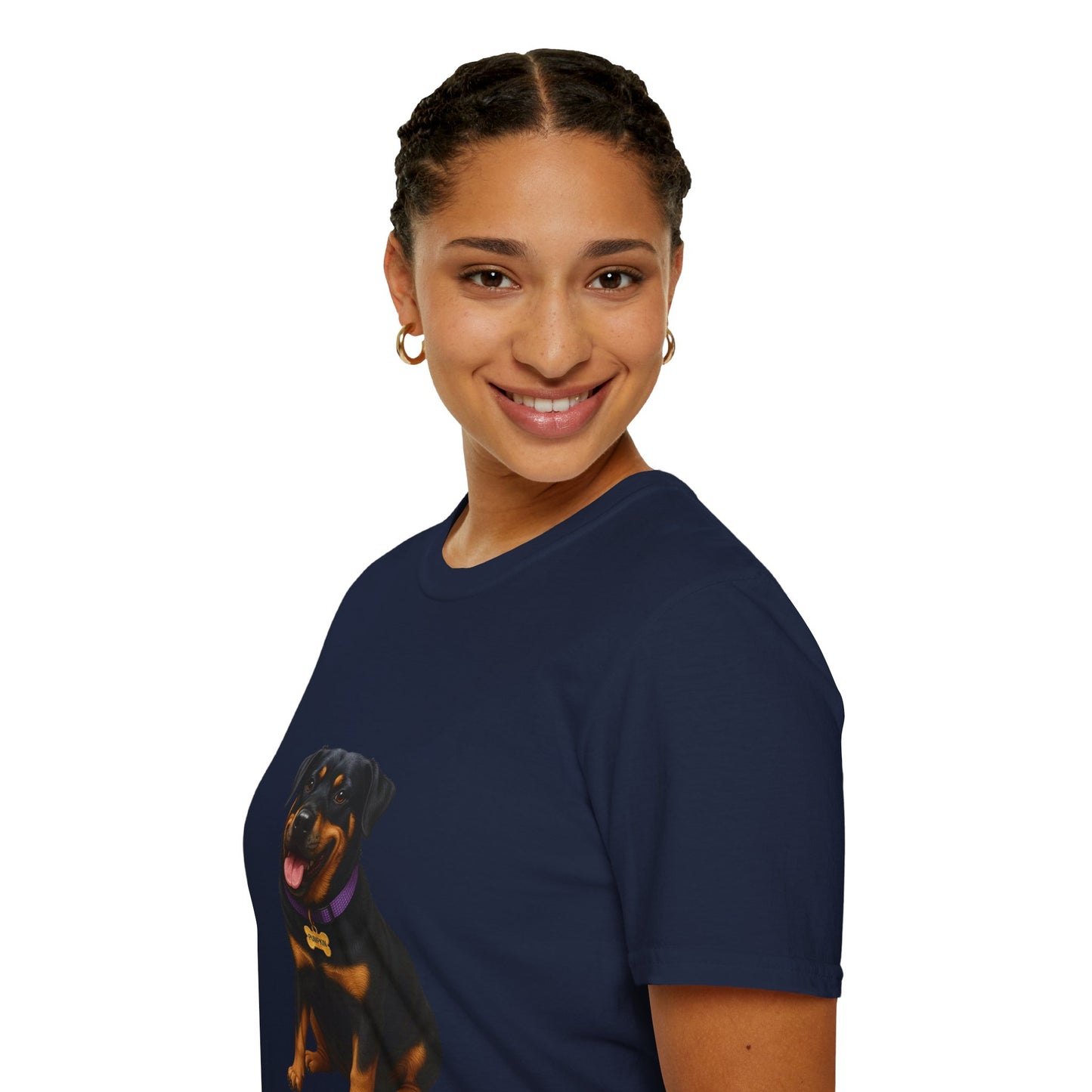 Dog Lover Unisex T-Shirt featuring Lab and Rottweiler Mix 'Pumpkin' by Too Cute Pets