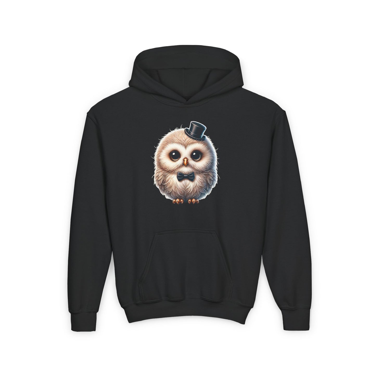 Owl Wearing A Top Hat - Hooded Youth Sweatshirt - Too Cute Pets