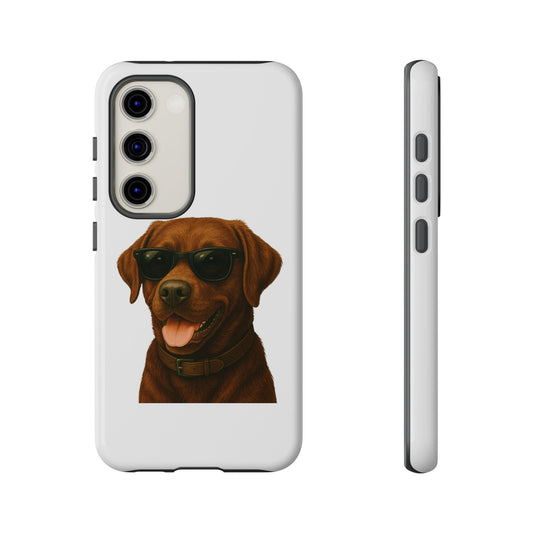 Brown Labrador Retriever Wearing Sunglasses - Tough Phone Case