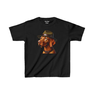 Vizsla With Campaign Hat Youth T-Shirt - Too Cute Pets
