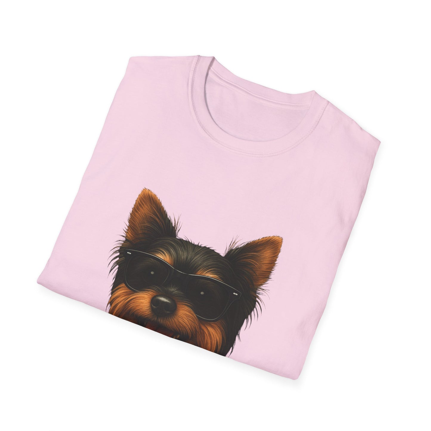 Yorkshire Terrier Wearing Sunglasses - Adult T-Shirt