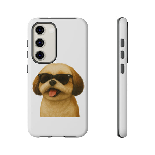 Shih Tzu Wearing Sunglasses - Tough Phone Case