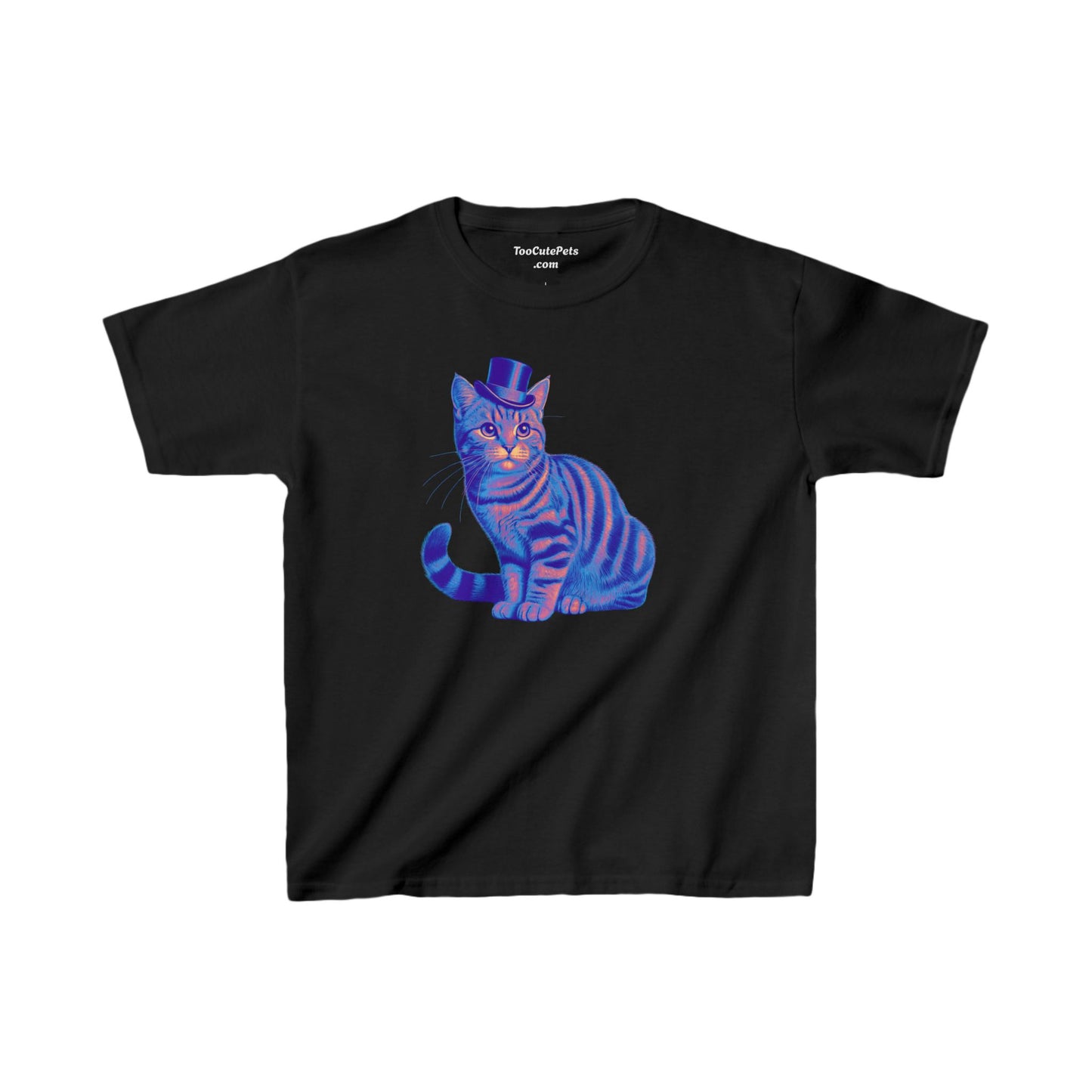 Tabby Wearing Top Hat Youth T-Shirt(Multi Color Image) - Too Cute Pets