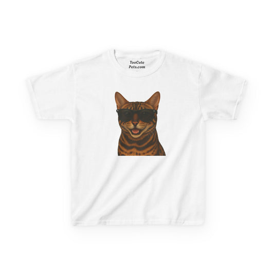 BengalCat Wearing Sunglasses - Kids Tee