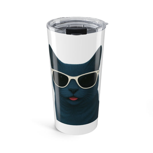 Russian Blue Cat Wearing Sunglasses - 20oz Tumbler