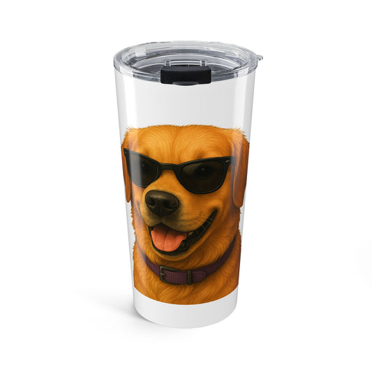 Golden Retriever Wearing Sunglasses - 20oz Tumbler