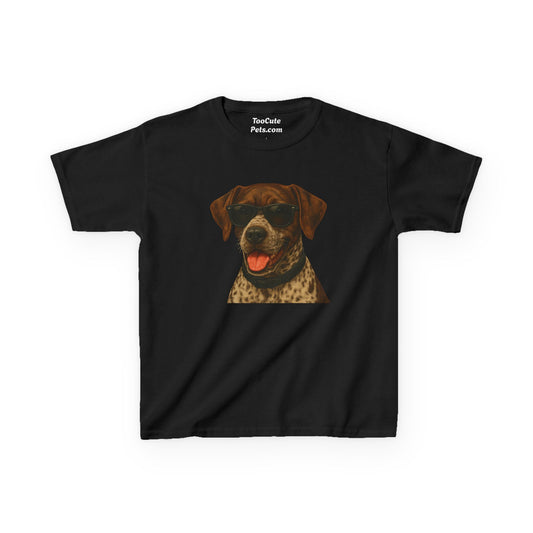 German Shorthaired Pointer Wearing Sunglasses - Kids Tee