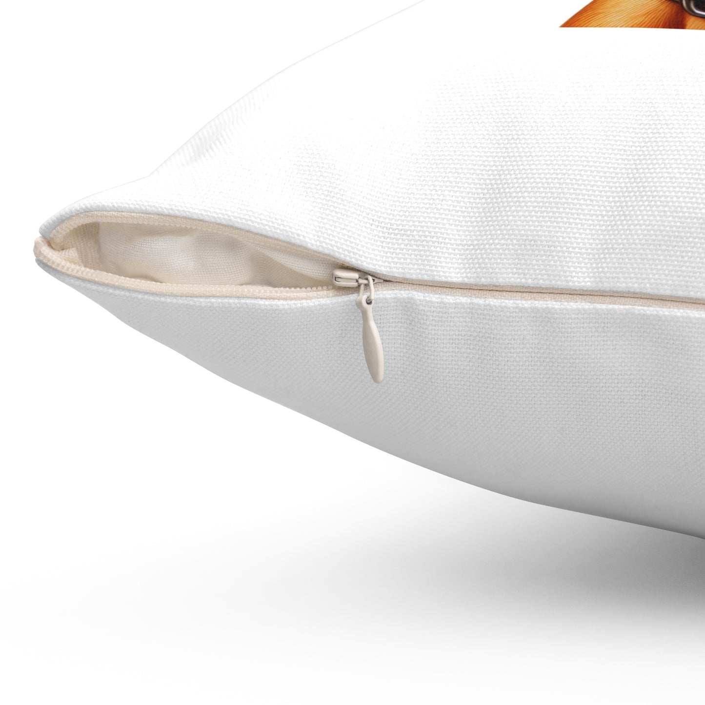 Vizsla Wearing a Campaign Hat - Throw Pillow