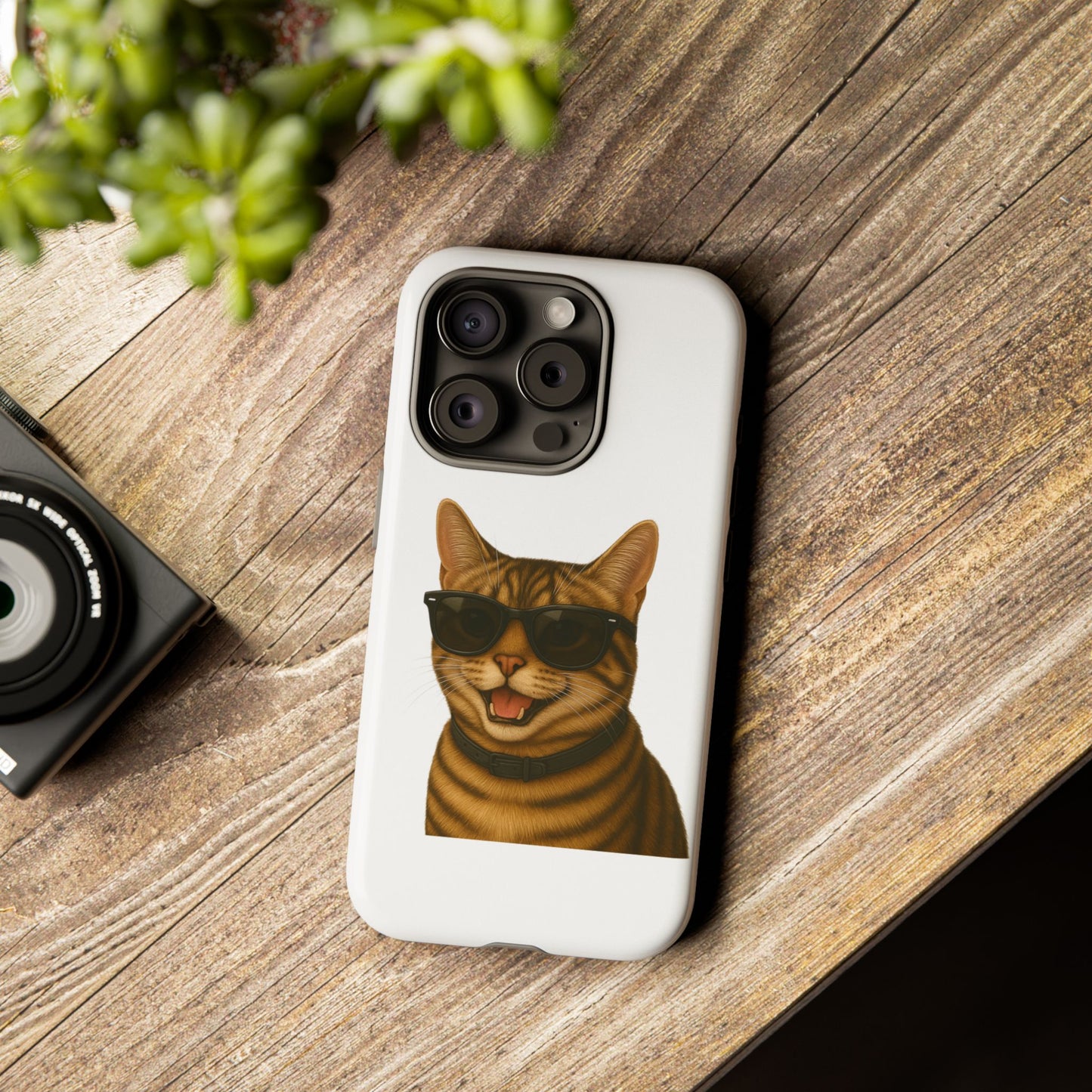 Tabby Cat Wearing Sunglasses - Tough Phone Case