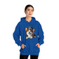 Cute Corgi Wearing A Train Conductors Hat - Adult Hoodie - Too Cute Pets