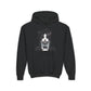 Tuxedo Cat Wearing A Tuxedo And A Beret-  Youth Hoodie - Too Cute Pets
