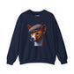 Basenji Wearing Tweed Flat Cap - Adult Crewneck Sweatshirt - Too Cute Pets