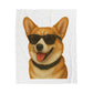 Corgi Wearing Sunglasses - Sherpa Blanket