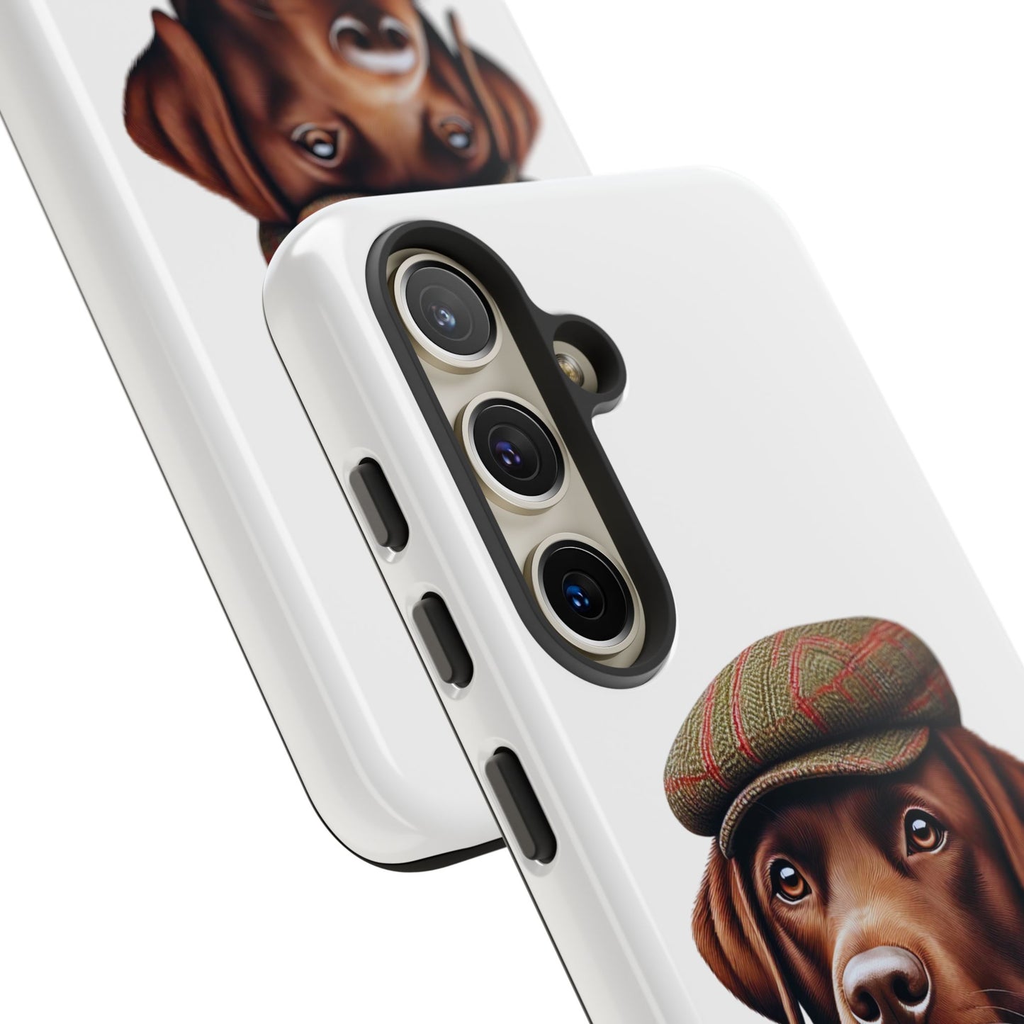 Labrador Wearing a Tweed Flat Cap - Tough Phone Case