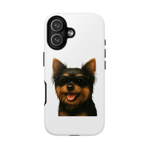 Yorkshire Terrier Wearing Sunglasses - Tough Phone Case