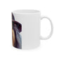Collie Wearing a Cloche Hat - Ceramic Mug