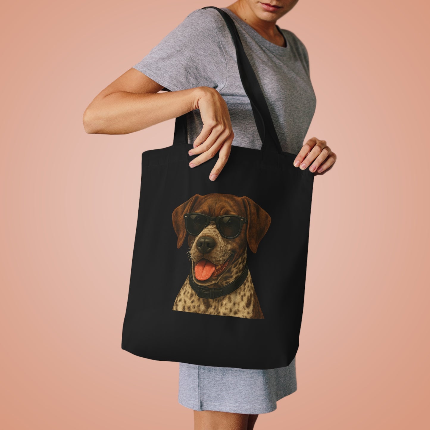 German Shorthaired Pointer Wearing Sunglasses Cotton Tote Bag
