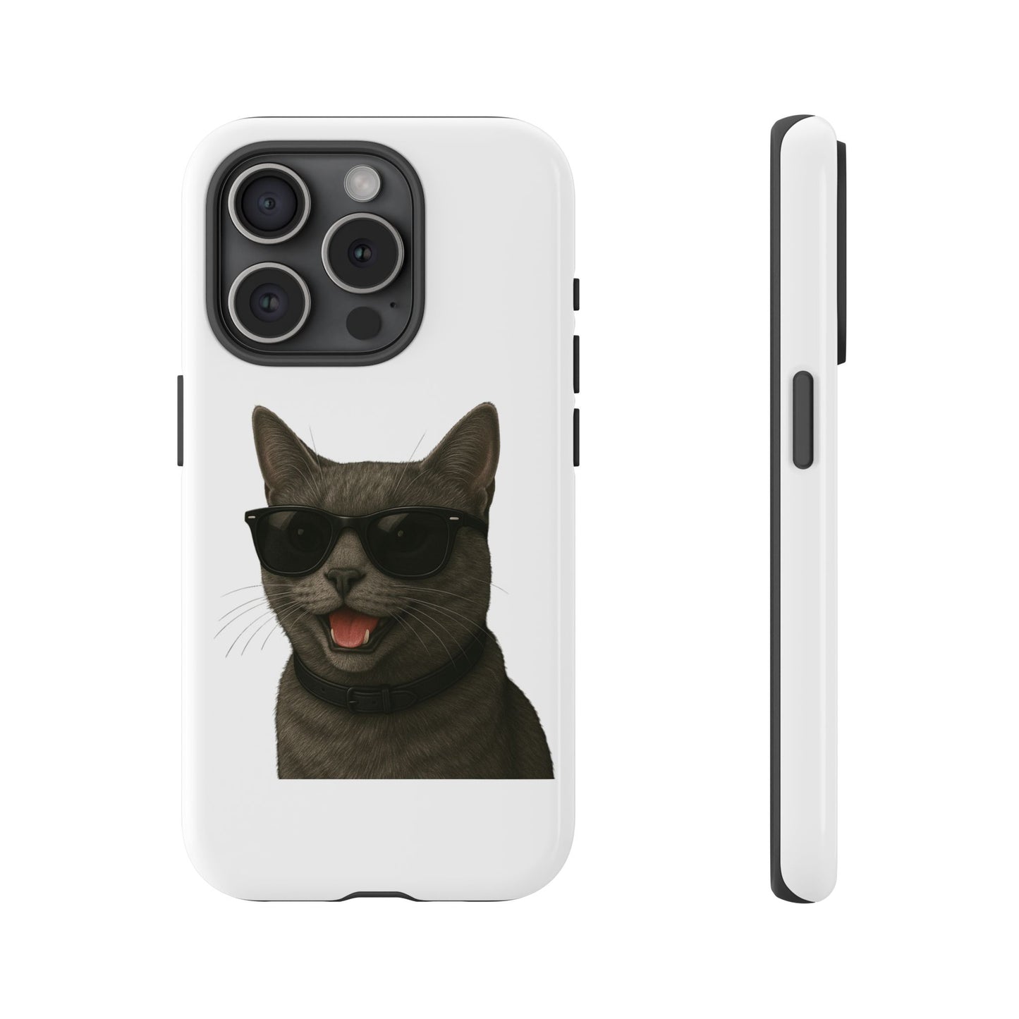 Gray Cat Wearing Sunglasses - Tough Phone Case