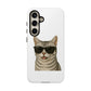 American Shorthair Silver Tabby Wearing Sunglasses - Tough Phone Case