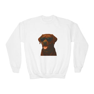 Labrador Retriever Wearing Sunglasses - Youth Sweatshirt