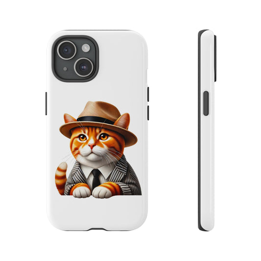 Tabby Cat Wearing a Fedora - Tough Phone Case