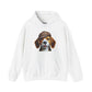 Smiling Beagle Wearing Deerstalker Hat - Adult Hoodie - Too Cute Pets