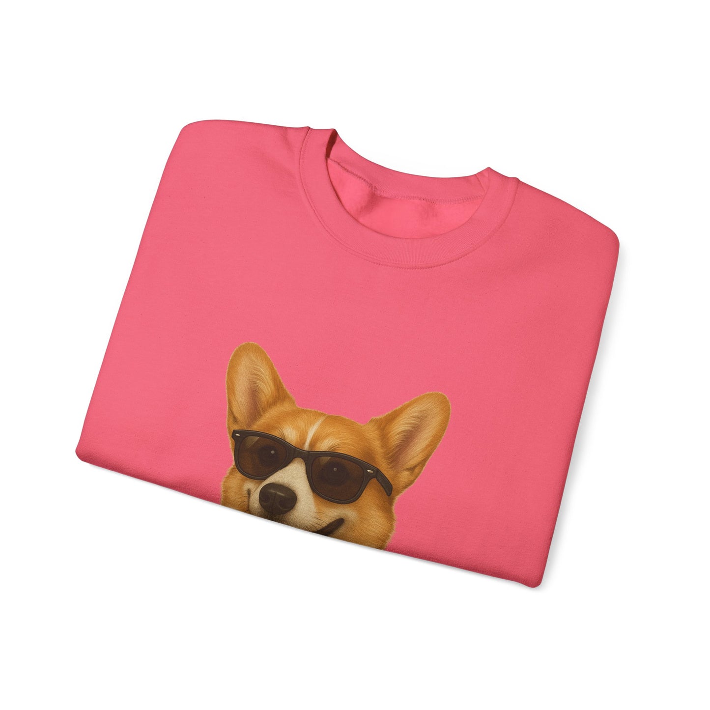 Corgi Wearing Sunglasses - Adult Crewneck Sweatshirt