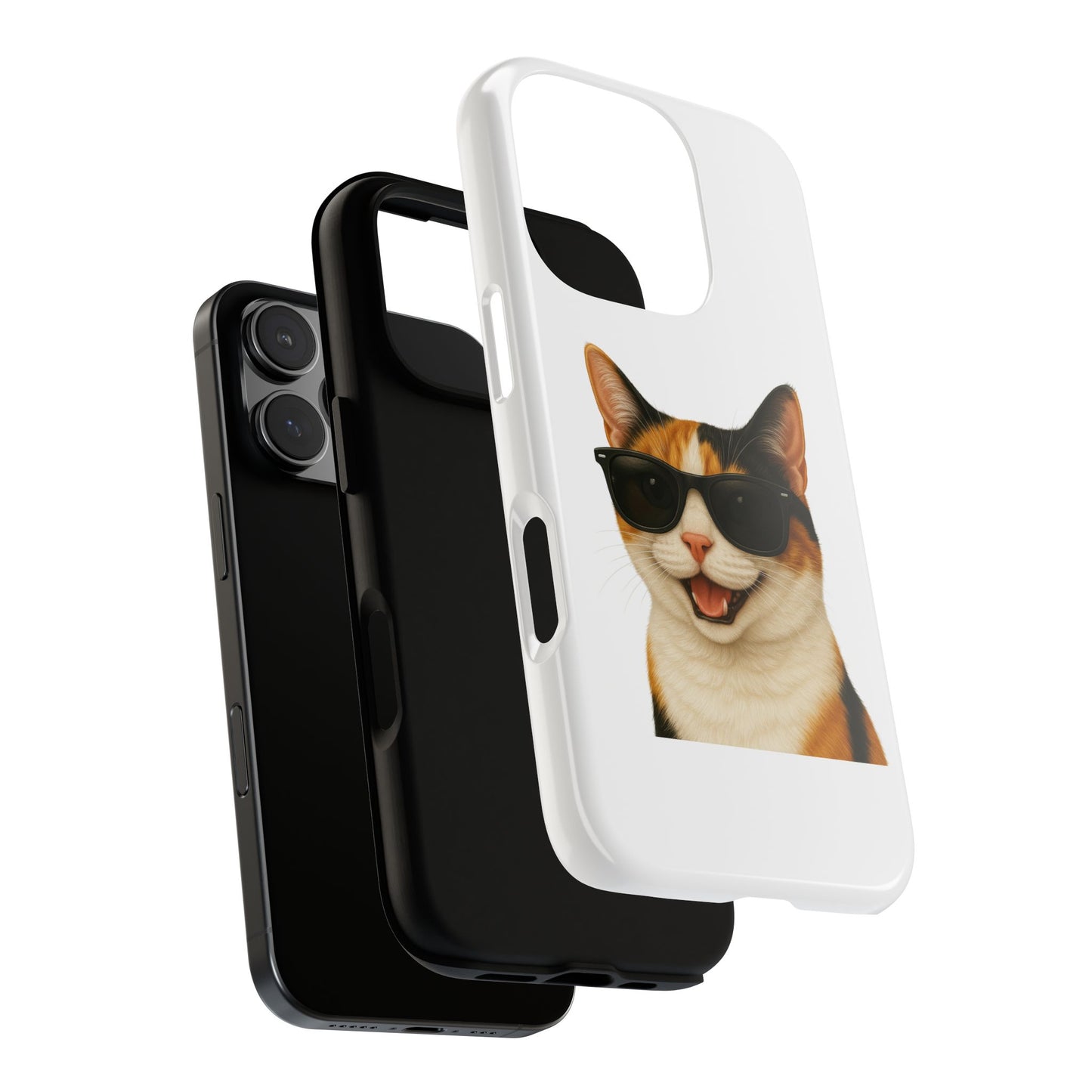 Calico Shorthair Cat Wearing Sunglasses - Tough Phone Case