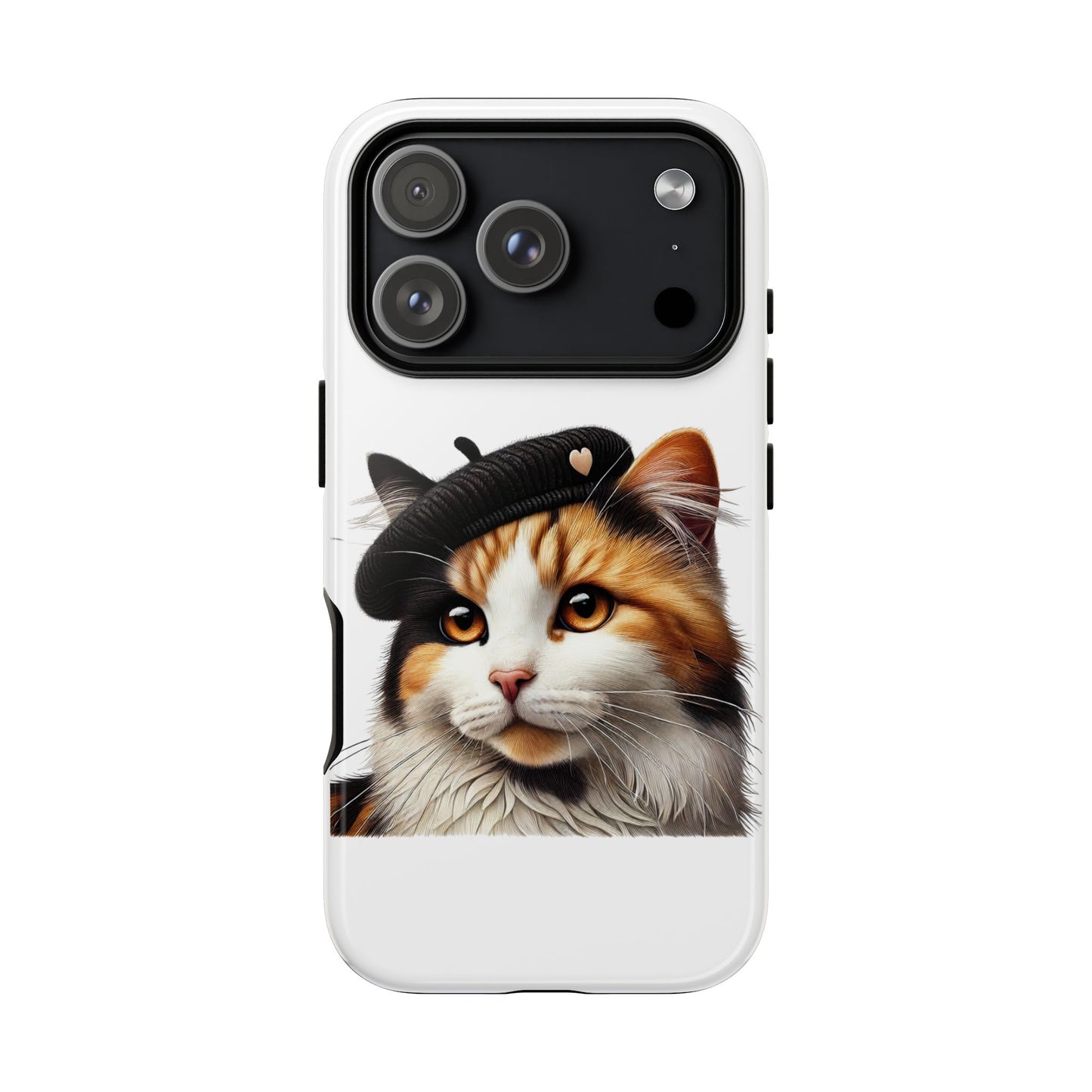 Calico Cat Wearing a Beret - Tough Phone Case