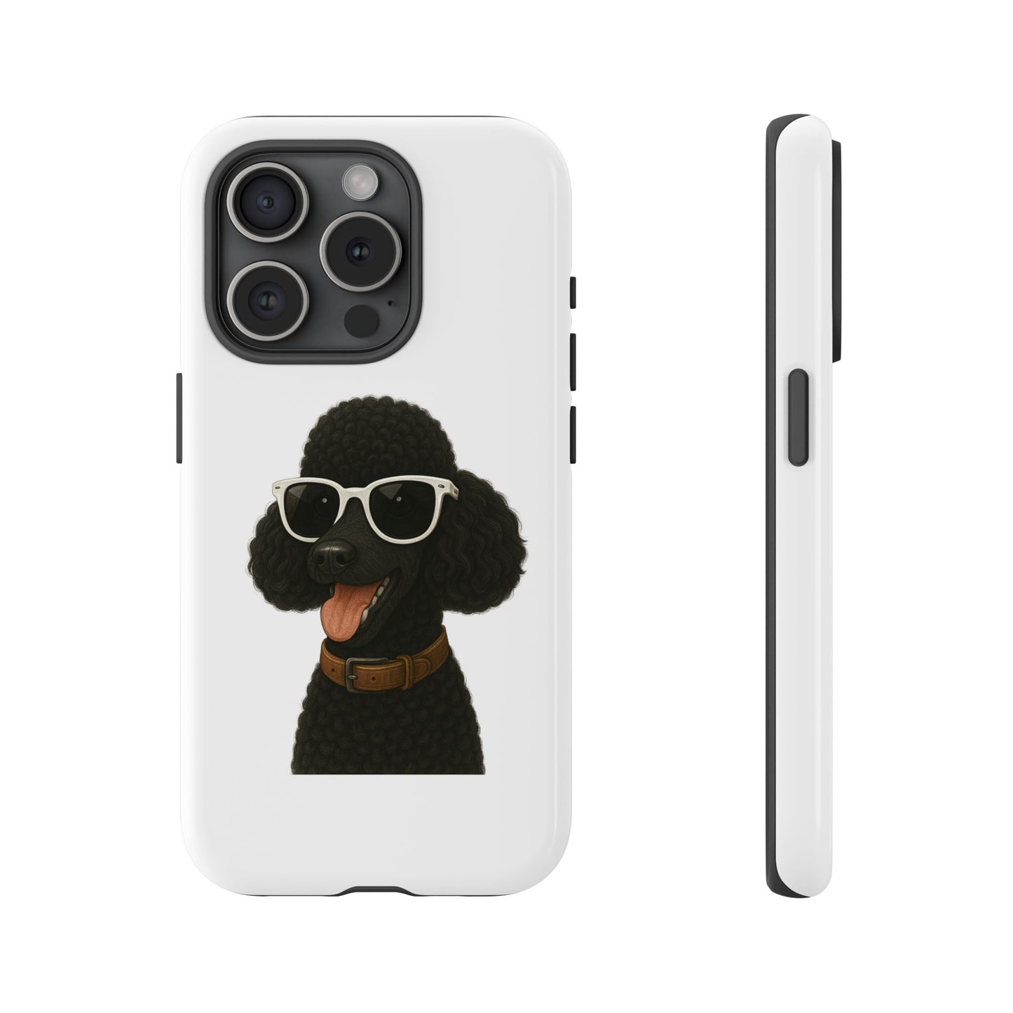 Black Poodle Wearing Sunglasses - Tough Phone Case