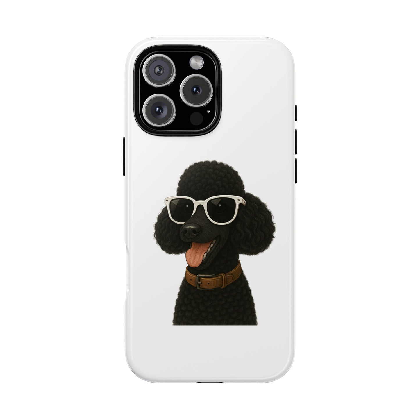 Black Poodle Wearing Sunglasses - Tough Phone Case