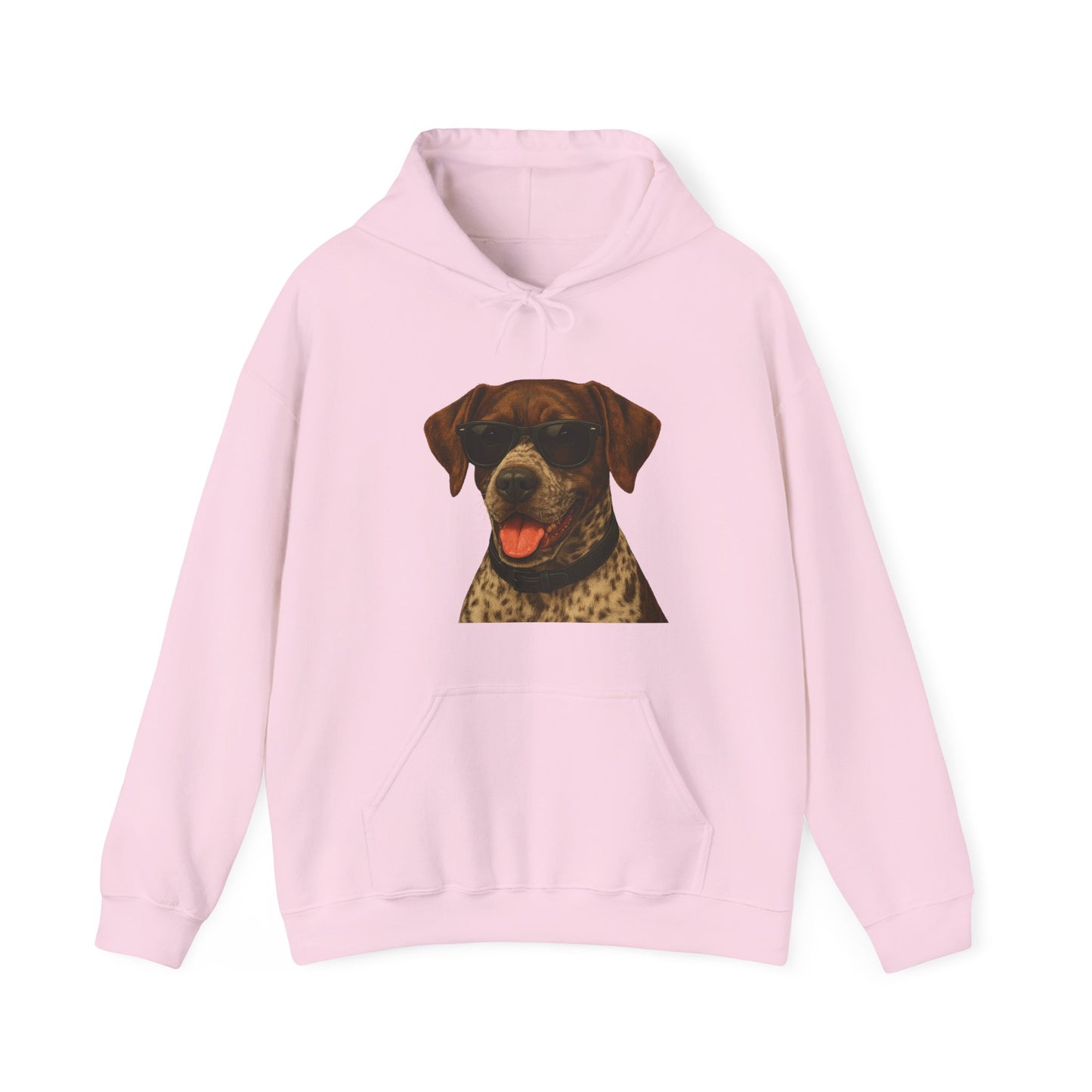 German Shorthaired Pointer Wearing Sunglasses - Adult Hoodie