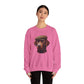 Brown Labrador Wearing Tweed Flat Cap- Adult Crewneck Sweatshirt - Too Cute Pets