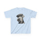 Airedale Terrier Wearing Tweed Flat Cap (Black & White)-  Youth T-Shirt  - Too Cute Pets